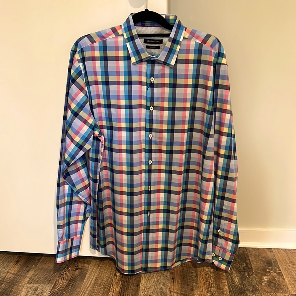 Bugatchi mens long sleeve button down shirt